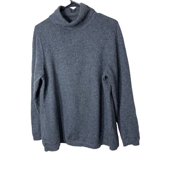 Charter Club Luxury 100% cashmere Sweater gray turtleneck pullover XL - Picture 1 of 4